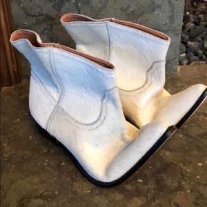 Le rebel white Cowhide one teaspoon Ankle booties